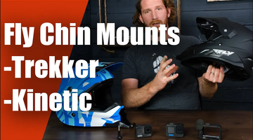 Fly Trekker and Kinetic Helmet Chin Mounts For GoPro Hero, DJI Osmo, Insta360 Action Cameras