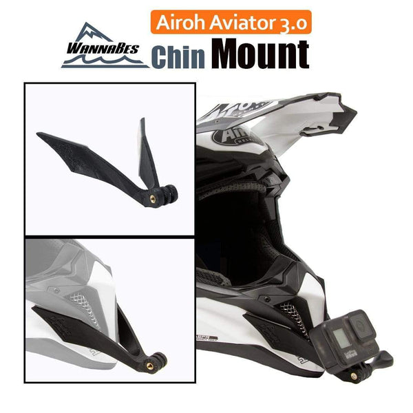 Extreme Sports WannaBes Action Camera Mounts Chin Mount for AIROH AVIATOR 3.0 helmets