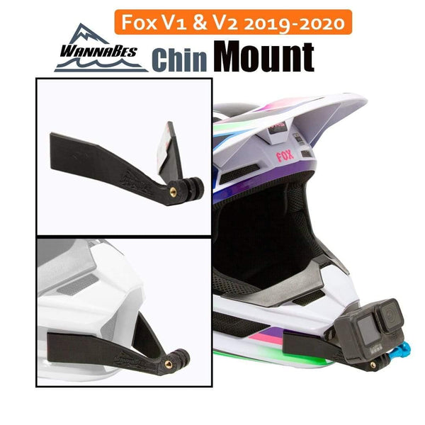 Extreme Sports WannaBes Action Camera Mounts Chin Mount for FOX V1 / V2 helmets (2019 - 2021)