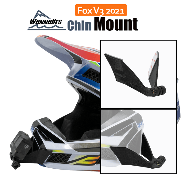 Extreme Sports WannaBes Fox Chin Mount for FOX V3 RS MIPS helmets