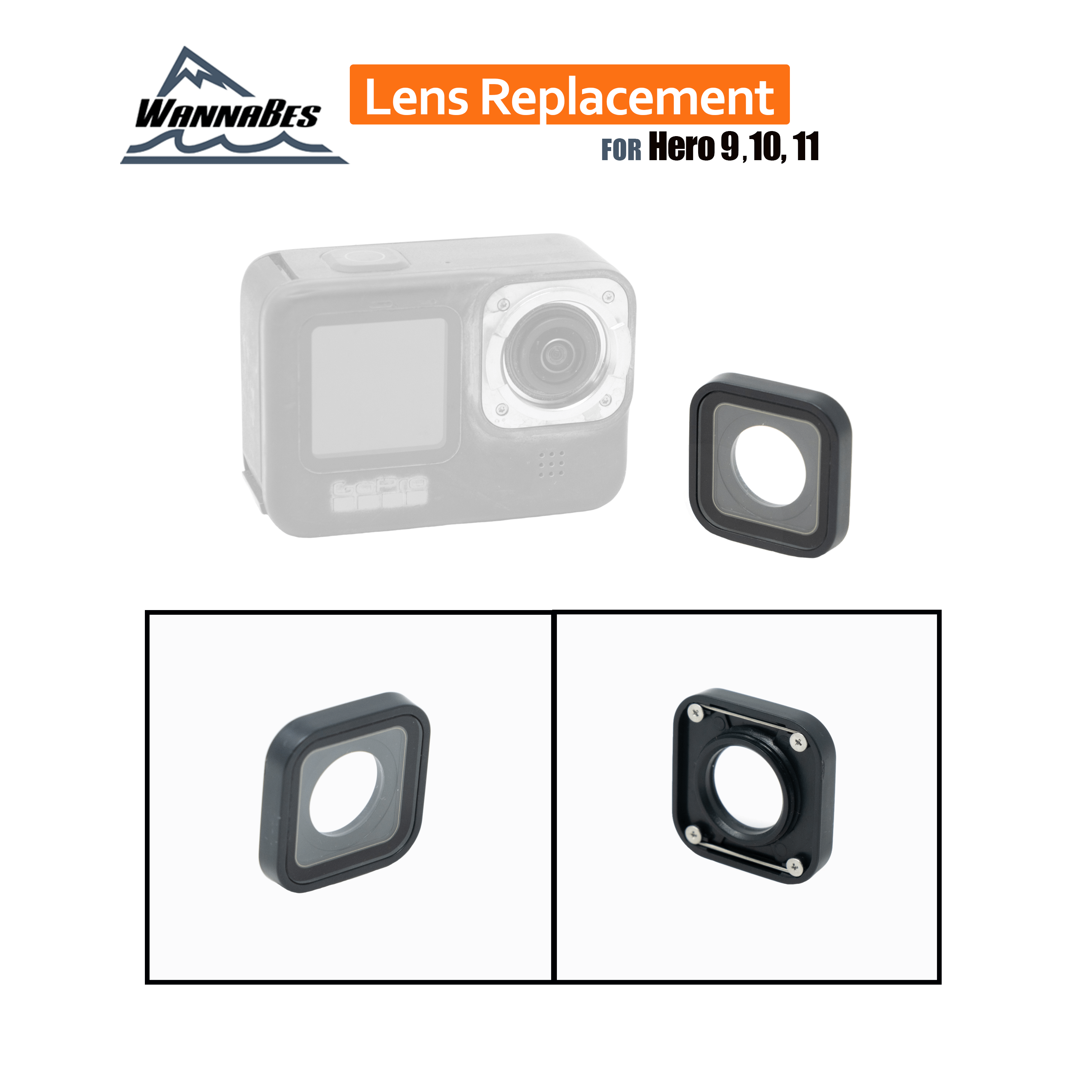 Lens replacement for GoPro Hero , Hero , Hero 9 – Extreme
